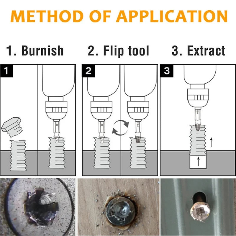 Damaged Screw Extractor Set